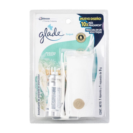 Glade Toque Con Aparato y 1 Repuesto de Paraiso Azul