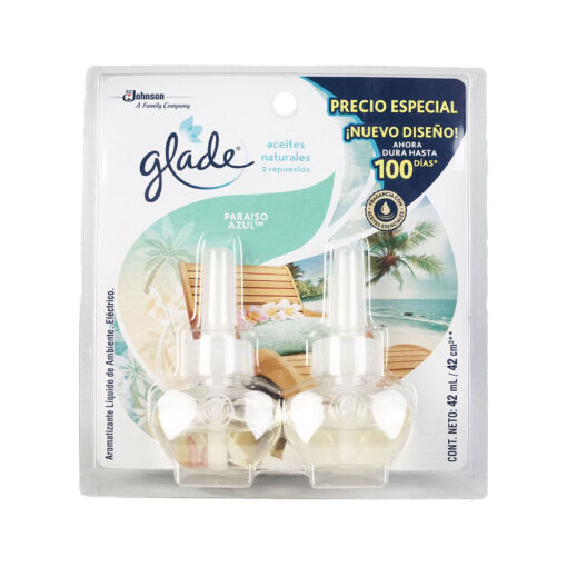Glade Repuestos x 2 Aceites Naturales - Paraiso Azul