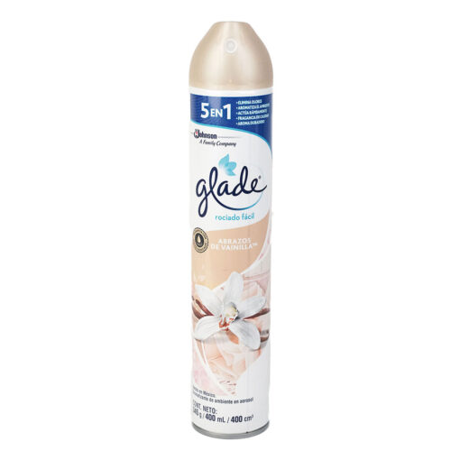 Glade Aerosol 5 En 1 Abrazos de Vainilla X400Mml
