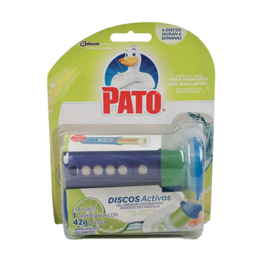 Pato Disco Activo Lima Fresca - 1 Dispensador con 42g de Gel