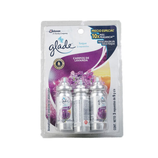 Glade Toque Repuestos Campos de Lavanda x 3 Und