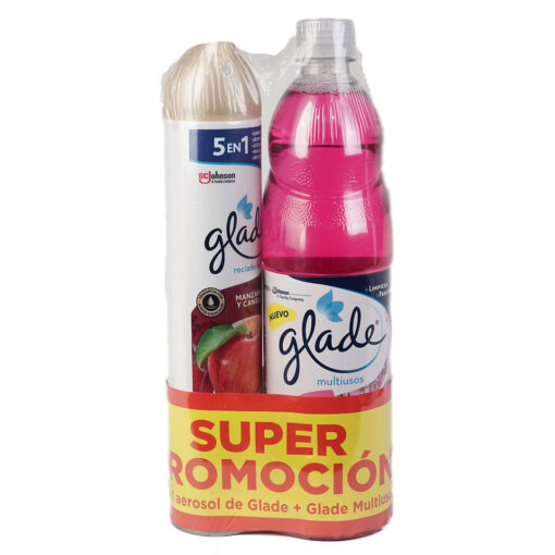 Super Oferta Glade en Aerosol Manzana y Canela x 400ml + Glade Multiusos x 900ml