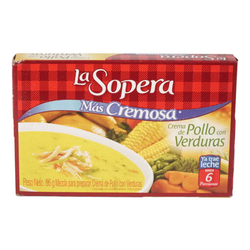 La Sopera Crema de Pollo con Verduras Rinde 6 Porciones