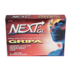 Next GL Gripa Caja con 8 Capsulas Blandas.