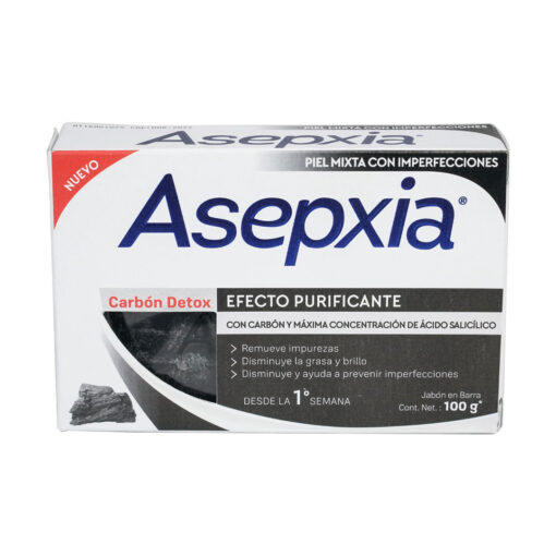 Jabón Asepxia Carbón Detox X 100Gr.