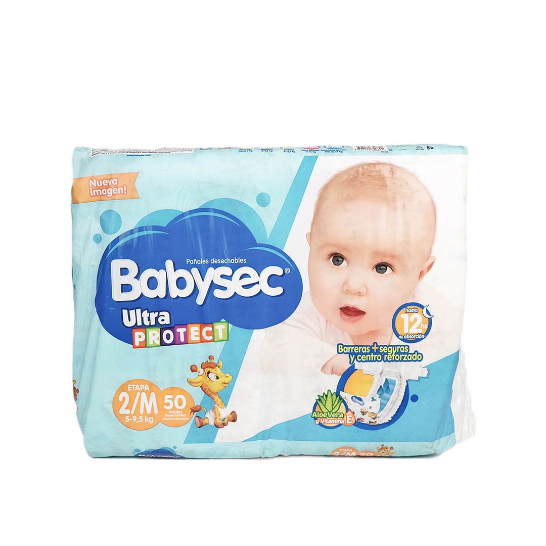 Pañal BabySec Ultraprotect Etapa 2/M (50 und)