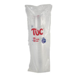 Vasos Transparentes Tuc X 10 Oz 50 Unds.