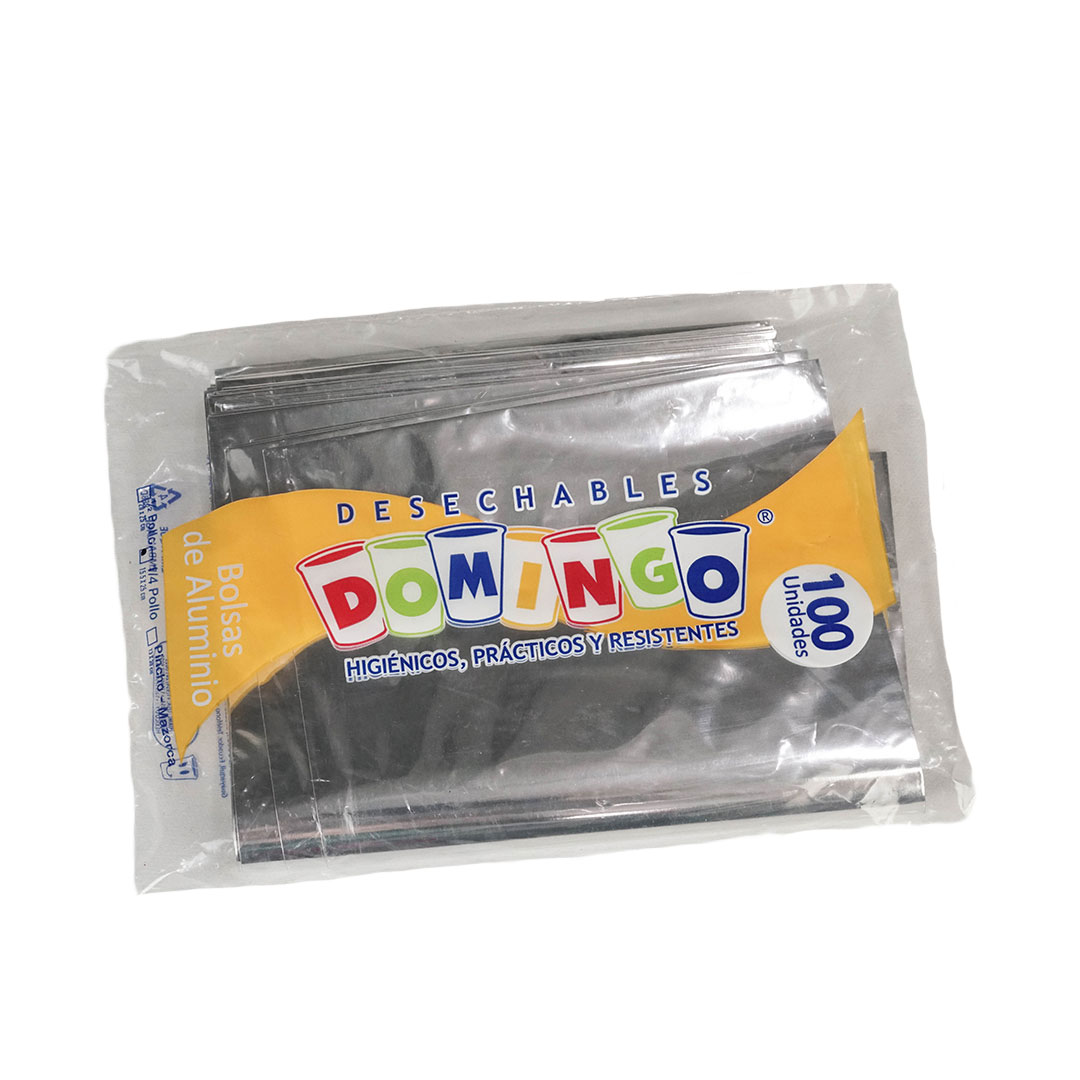 Bolsas de Aluminio Domingo Para Pollo x 100 Unds.