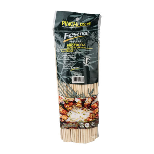 Pinchuzo Festival Bambu x 25Cm - Bolsa x 100 Unds.
