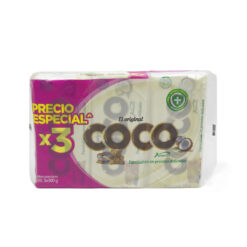 Jabón Coco en Barra x 3 Precio Especial x 300gr.