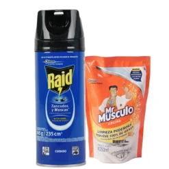 Raid Zancudos Y Moscas  + Mr Musculo Cocina Antigrasa